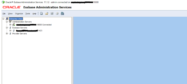 Unable to add/connect or expand Essbase server in EAS (Essbase Administration Services) console